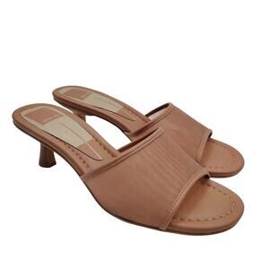 Dolce Vita Meeza Mesh Heels Mules Sandals Slides Tan Size 7.5